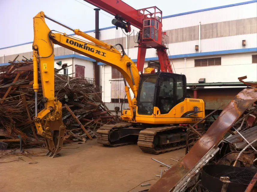 挖掘机油电两用 抓钢机 改装